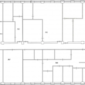 План офисного помещения на продажу 1064,7 кв.м. по адресу 2-й Донской проезд, 10с4