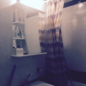 Ванная комната в однокомнатной квартире на улице Струве