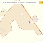 Яндекс-карта складской базы в пос. Сетовка, которая продается.