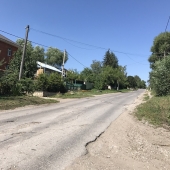Дорога около дома в с. Козловка